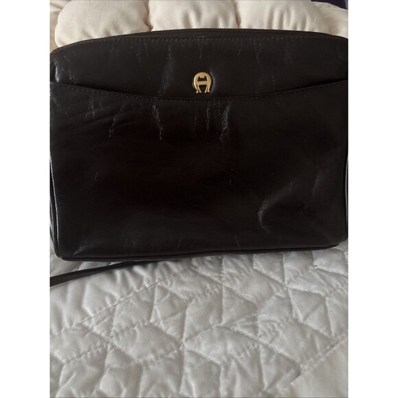 Vintage Etienne Aigner Dark Brown Crossbody - Picture 1 of 5